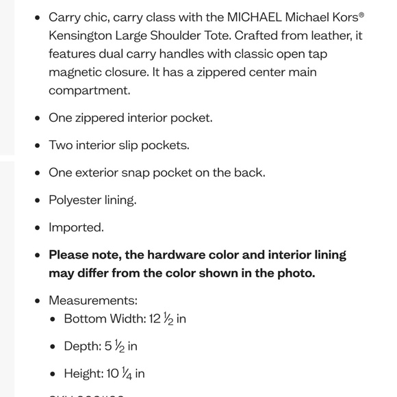 MICHAEL KORS KENSINGTON LARGE PEBBLED LEATHER TOTE BAG  CHOCOLATE BROWN - Picture 4 of 8